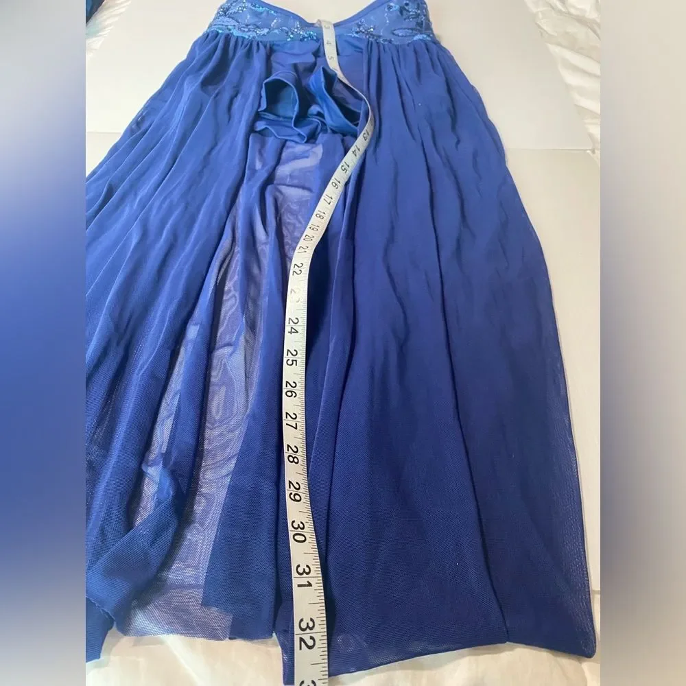 WEISSMAN solo Dance Costume 2 piece navy blue lyrical Guiltfree 10337 SA adult
